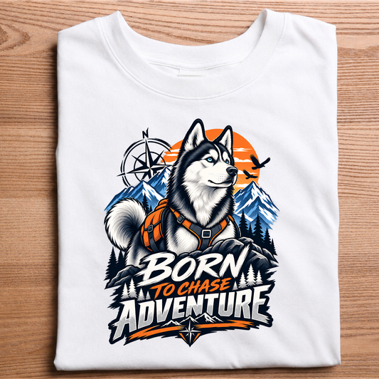 BORN TO CHASE ADVENTURE - DOG TEE