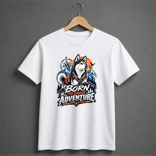 BORN TO CHASE ADVENTURE - DOG TEE