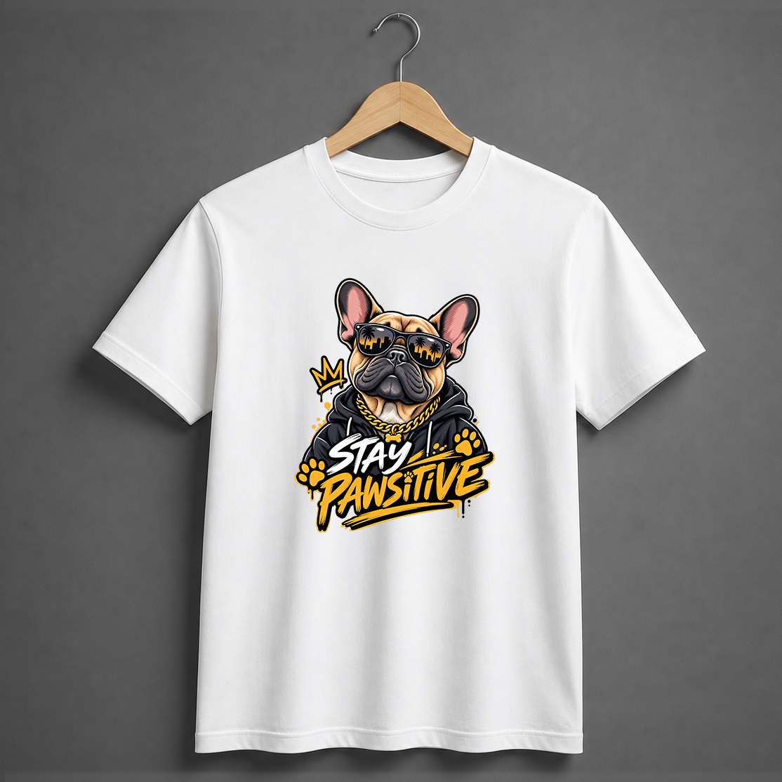 STAY PAWSITIVE - DOG TEE